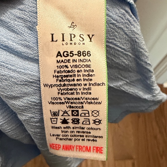 Lipsy Light Blue Halter Dress NWOT - Picture 9 of 9